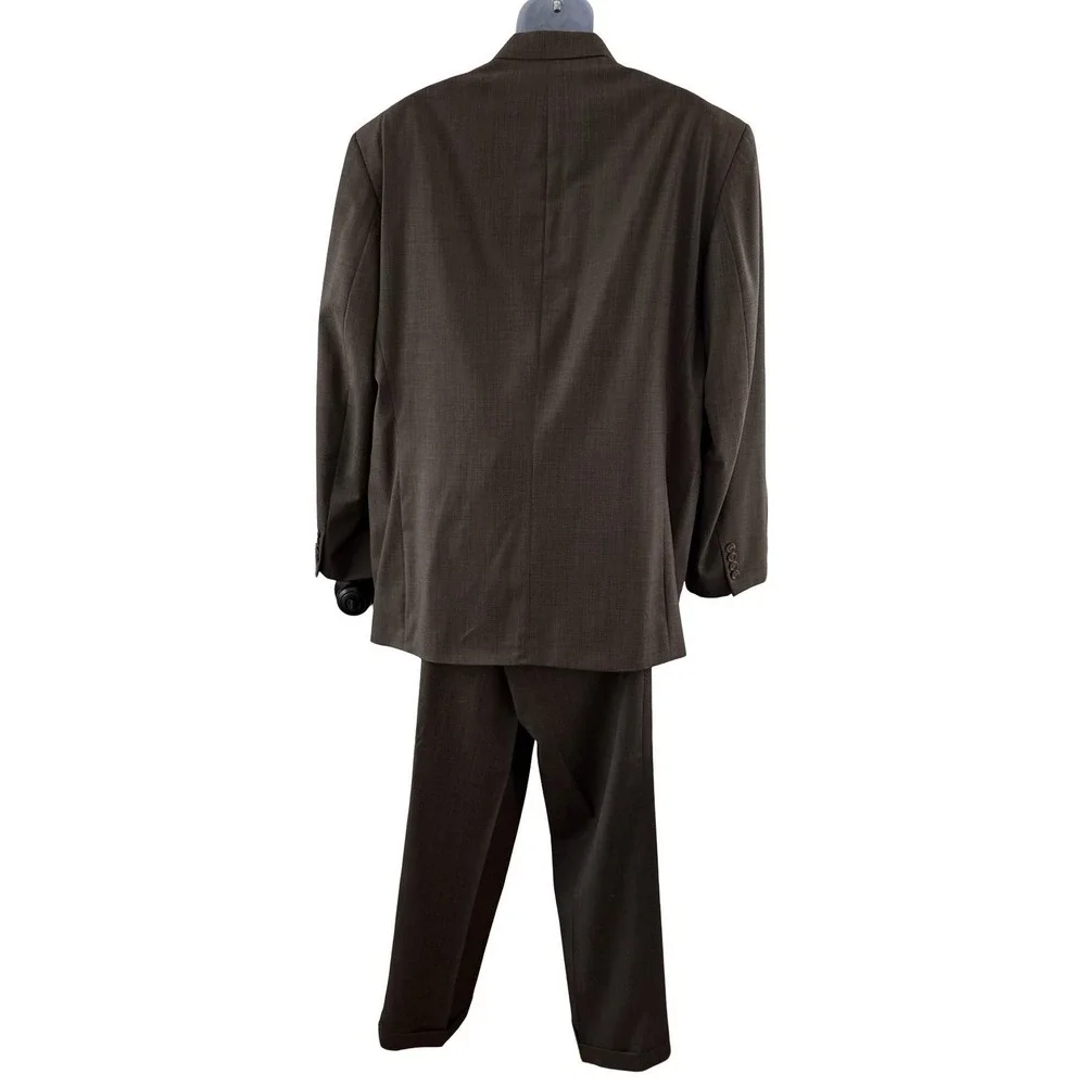 Vintage Chaps Ralph Lauren 2 Piece Suit Mens 46 Brown Wool 40x29 Canada 90s